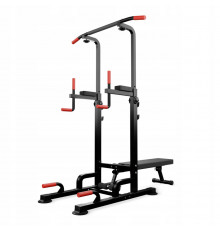 Багатофункціональна стійка для підтягувань 4FIZJO Pro+ з лавою для тренувань Black (P-5905973402637)