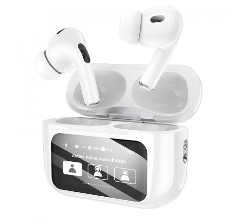 Бездротові навушники TWS HOCO EW72, ANC, Reduction touch screen, White (6942007629829)