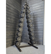 Ряд гантельний RN-Sport BLACK 1-10 кг зі стійкою