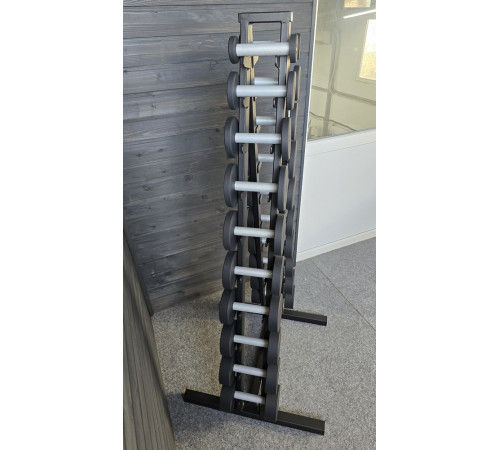 Ряд гантельный RN-Sport BLACK 1-10 кг со стойкой