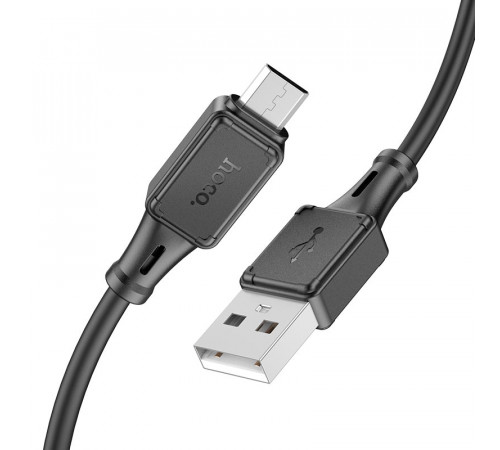 Кабель HOCO X101 Assistant silicone charging data cable Micro Black (6942007604055)
