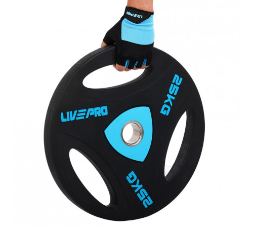 Диски (Блины) олимпийськие обрезиненные LiveUp LP8020 51 мм 2,5-5-10-15-20-25 кг