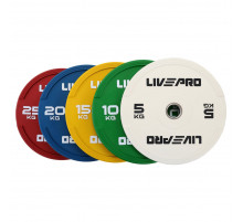 Диски бамперные олимпийские LiveUp LP8332 51 мм 5-10-15-20-25 кг