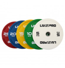Диски бамперные олимпийские LiveUp LP8332 51 мм 5-10-15-20-25 кг