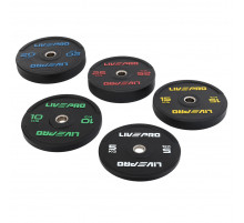 Диски бамперные олимпийские LiveUp LP8331 51 мм 5-10-15-20-25 кг