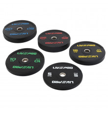 Диски бамперные олимпийские LiveUp LP8331 51 мм 5-10-15-20-25 кг