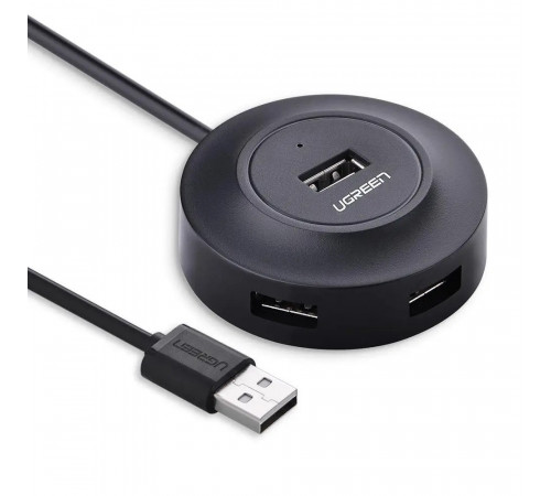 USB-хаб UGREEN USB 2.0 Hub 4 Ports 1m (Black) (UGR-20277)