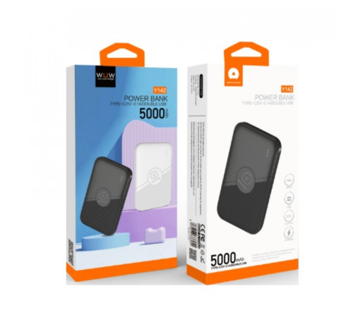Зовнішній акумулятор WUW Y142 5000mAh Black (Y142)