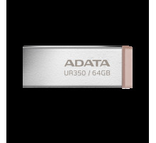 Флеш-накопичувач ADATA USB 3.2 UR 350 64Gb Silver/Beige (UR350-64G-RSR/BG)