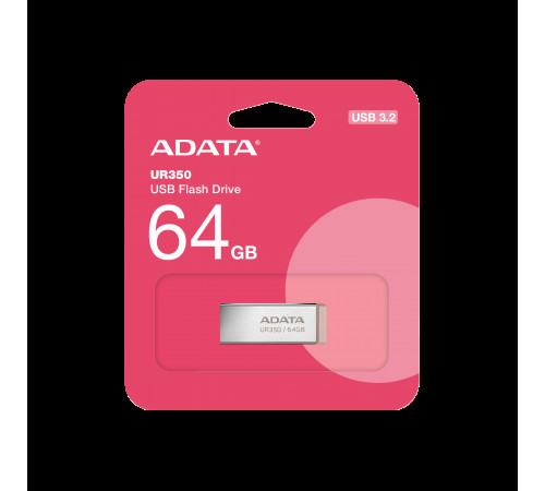 Флеш-накопичувач ADATA USB 3.2 UR 350 64Gb Silver/Beige (UR350-64G-RSR/BG)