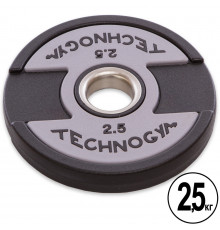 Блины диски полиуретановые 2 Handle металлическая втулка внутренний ø51мм TECHNOGYM TG-1837-2_5 2,5кг (черный)