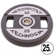 Блины диски полиуретановые 2 Handle металлическая втулка внутренний ø51мм TECHNOGYM TG-1837-25 25кг (черный)
