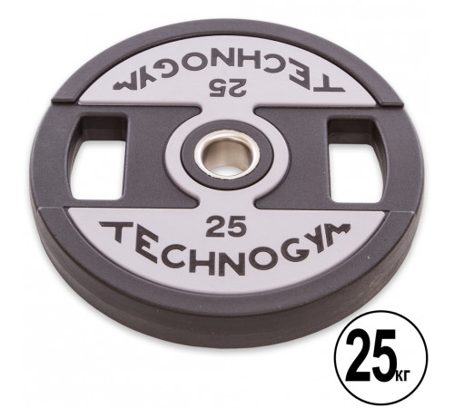Блины диски полиуретановые 2 Handle металлическая втулка внутренний ø51мм TECHNOGYM TG-1837-25 25кг (черный)