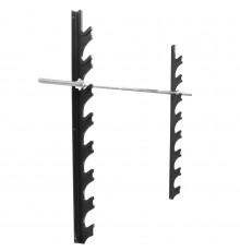 Кронштейн настенный для грифов на 8 штук Zelart TA-2262 (металл, размер 135x12x88см, черный)