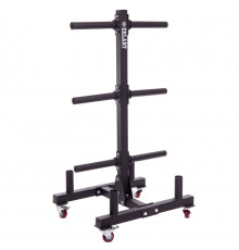 Стойка вертикальная для блинов дисков и грифов передвижная Zelart TA-2273 (металл, размер 80х63х148,5см, черный)