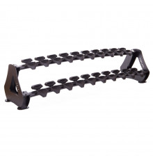 Стойка горизонтальная для гантелей на 10 пар Zelart TA-2653 (металл, размер 75x20x25,5см, черный)