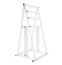 Стойка горизонтальная для грифов гантелей и штанг Zelart SC-8042A (металл, размер 94х82х178см, белый)