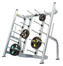 Стойка вертикальная для блинов дисков грифов и бодибаров Zelart RK5401C (металл, размер 150х81х160см, серый)