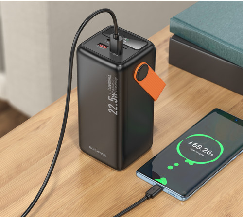 Зовнішній акумулятор BOROFONE BJ66A Magnifico 22.5W+PD20W fully compatible power bank (50000mAh) Black (6941991115158)