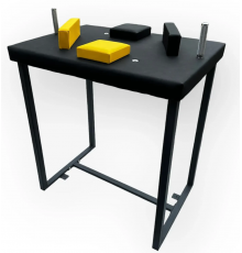 Cтол для армреслинга (черный+желтые подушки)