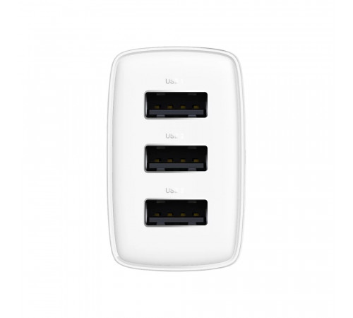Мережевий зарядний пристрій Baseus Compact  Charger 3U 17W EU White (CCXJ020102)