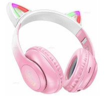 Бездротові накладні навушники HOCO W42 Cat ears BT headphones Cherry Blossom (6931474795847)