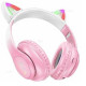Бездротові накладні навушники HOCO W42 Cat ears BT headphones Cherry Blossom (6931474795847)