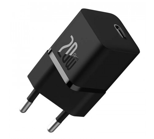 Мережевий зарядний пристрій Baseus GaN5 Fast Charger(mini) 1C 20W EU Black (CCGN050101)