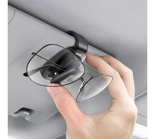 Автомобільний тримач для окуляр Baseus Platinum Vehicle eyewear clip（clamping type）Black (ACYJN-B01)