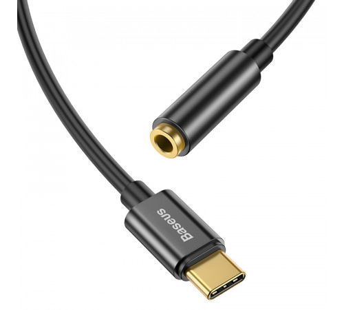 Кабель-перехiдник Baseus Type-C Male to 3.5mm Female Adapter L54 Black (CATL54-01)