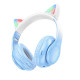 Бездротові накладні навушники HOCO W42 Cat ears BT headphones Crystal Blue (6931474795861)