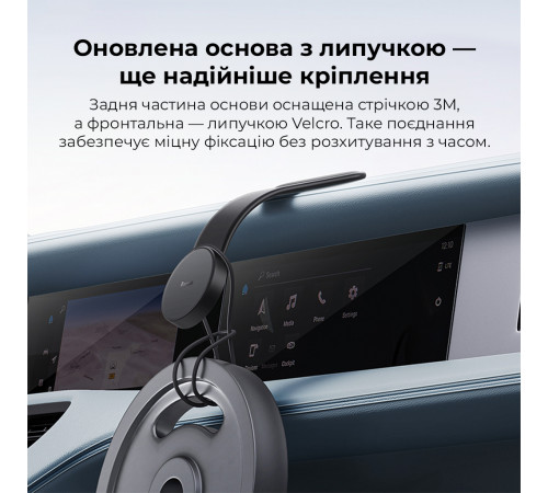 Автотримач для телефона Baseus C02 Magnetic Phone Holder Cluster Black (SUCC000201)