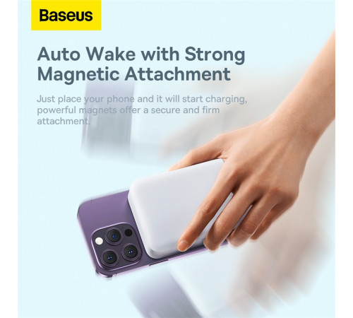 Зовнішній акумулятор Baseus Magnetic Mini Wireless Fast Charge Power Bank 20000mAh 20W White (PPCX150002)