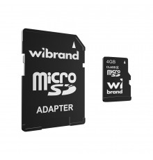 Карта пам'яті microSDHC Wibrand 4Gb class 4 (adapter SD) (WICDC4/4GB-A)