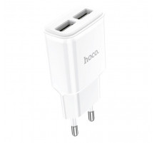 Мережевий зарядний пристрій HOCO C88A Star round dual port charger 12W White (6931474749499)