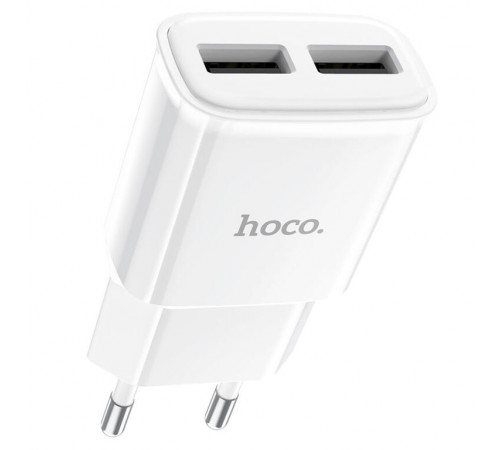 Мережевий зарядний пристрій HOCO C88A Star round dual port charger 12W White (6931474749499)