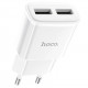 Мережевий зарядний пристрій HOCO C88A Star round dual port charger 12W White (6931474749499)