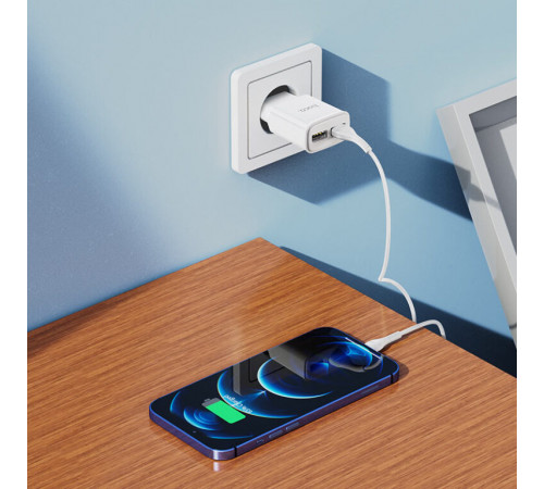 Мережевий зарядний пристрій HOCO C88A Star round dual port charger 12W White (6931474749499)