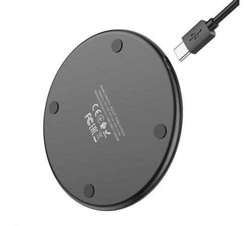 Бездротовий зарядний пристрій HOCO CW6 Pro Easy 15W charging wireless fast charger Black (6931474755032)