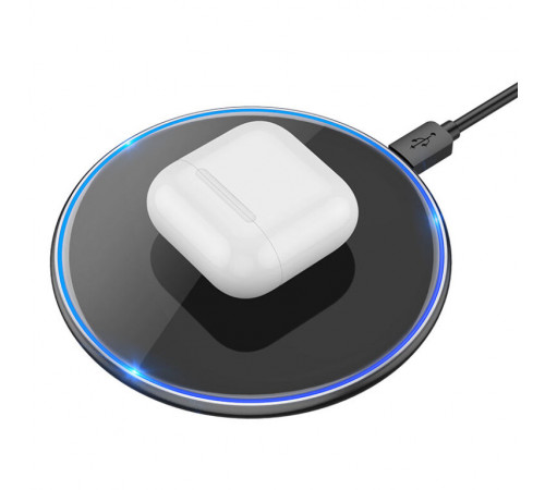 Бездротовий зарядний пристрій HOCO CW6 Pro Easy 15W charging wireless fast charger Black (6931474755032)