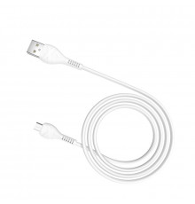 Кабель HOCO X37 USB to Micro 2.4A, 1m, PVC, PVC connectors, White (6931474710505)