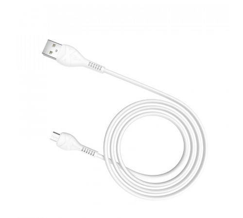 Кабель HOCO X37 USB to Micro 2.4A, 1m, PVC, PVC connectors, White (6931474710505)
