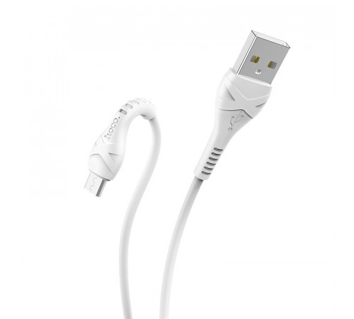 Кабель HOCO X37 USB to Micro 2.4A, 1m, PVC, PVC connectors, White (6931474710505)
