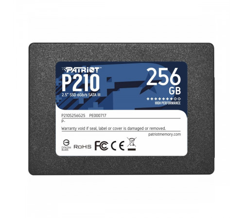 Накопичувач SSD Patriot P210 256GB 2.5" 7mm SATAIII 3D QLC (P210S256G25)