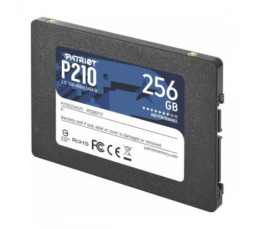 Накопичувач SSD Patriot P210 256GB 2.5" 7mm SATAIII 3D QLC (P210S256G25)