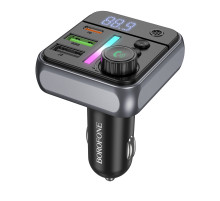 АЗП з FM-модулятором BOROFONE BC50  Ascenso PD20W+QC3.0 car BT FM transmitter Black (6941991115257)