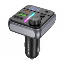 АЗП з FM-модулятором BOROFONE BC50  Ascenso PD20W+QC3.0 car BT FM transmitter Black (6941991115257)