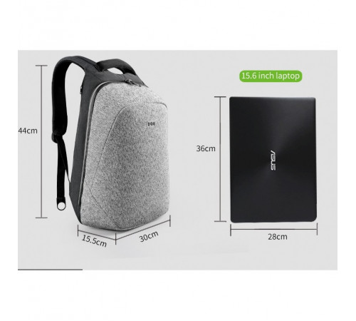 Рюкзак Tigernu D-83351 15.6" Black Grey (D-83351BlGr)