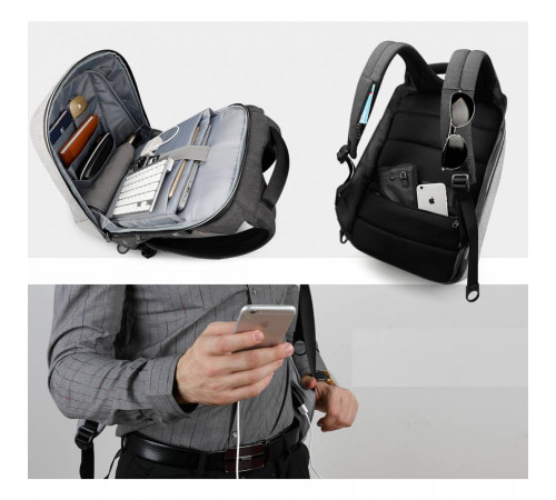 Рюкзак Tigernu D-83351 15.6" Black Grey (D-83351BlGr)