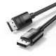 Кабель UGREEN DP114 DP 1.4 Male to Male Plastic Case Braided Cable 1m (UGR-80390) (UGR-80390)